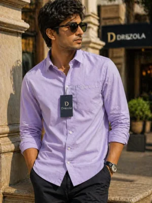 Drezola Best Lavender Shirt for Men | Best casual Shirt for men