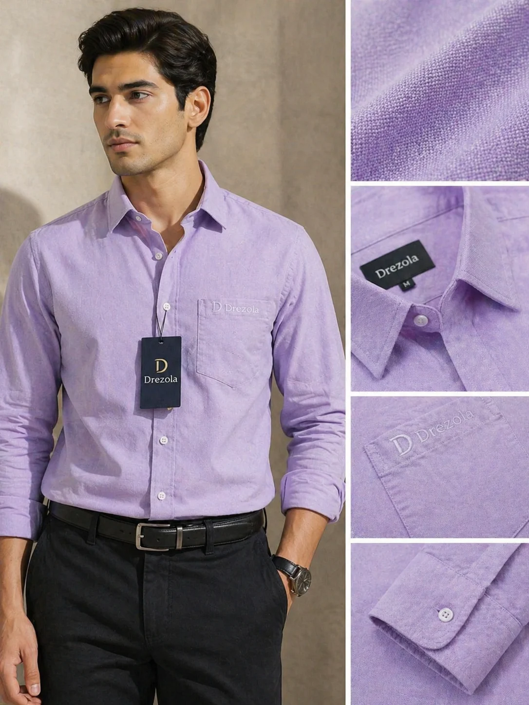 Drezola Best Lavender Shirt for Men | Best casual Shirt for men - Image 3