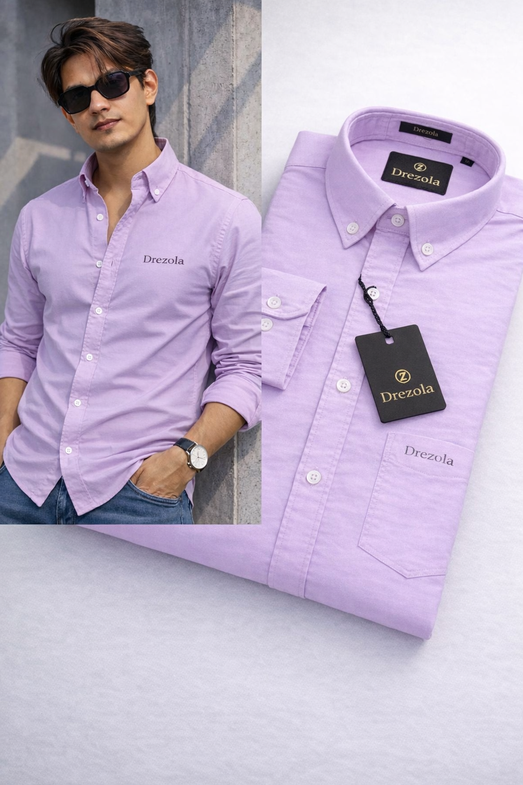 Drezola Best Lavender Shirt for Men | Best casual Shirt for men - Image 2