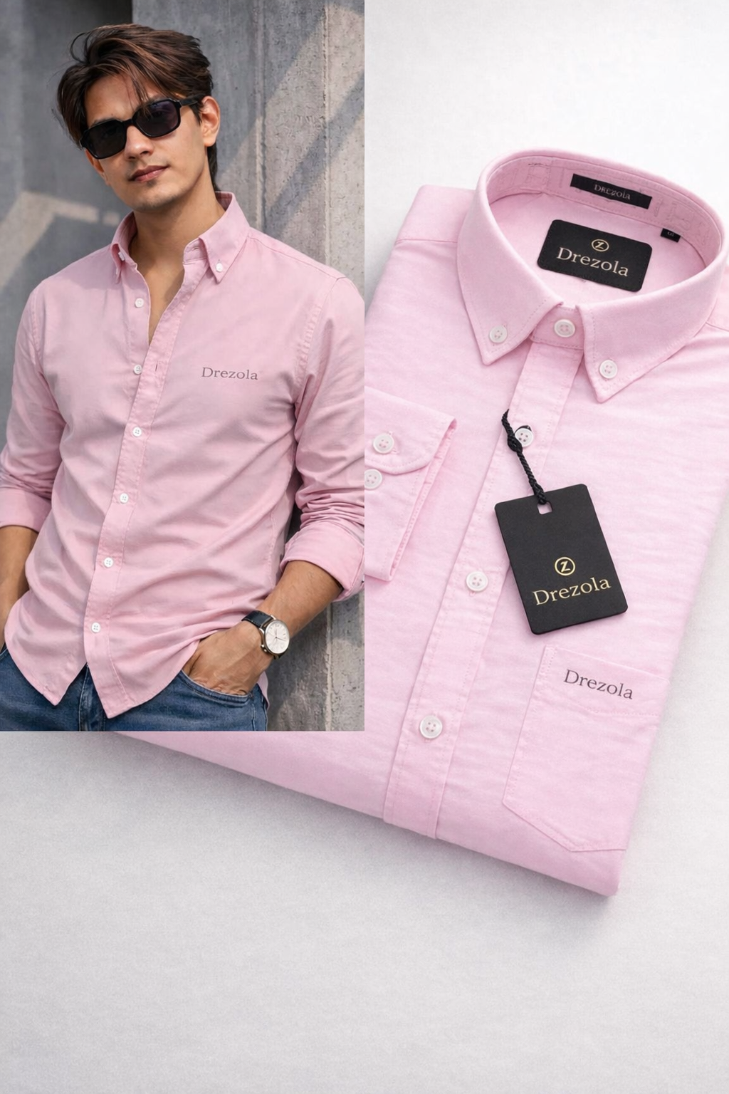 Drezola Best Light Pink Shirt for Men |